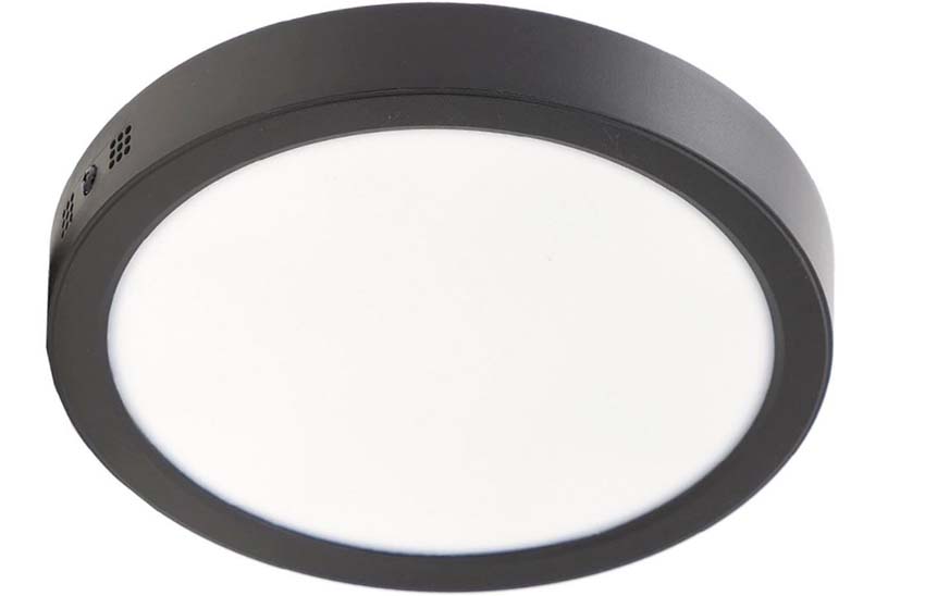 Plafonnier rond noir LED 30 cm 24W 2700 lumen 4000K