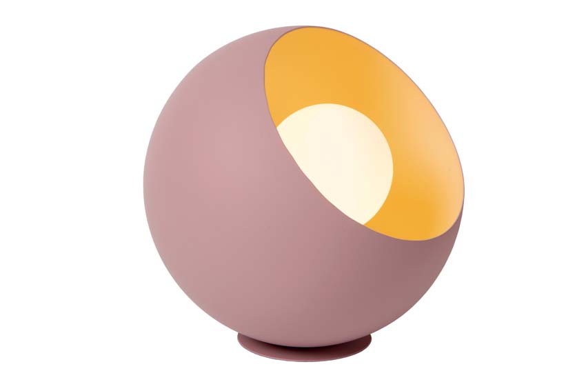 Lucide DOREDOS - Lampe de table - Ø 20 cm - 1xE27 - Rose