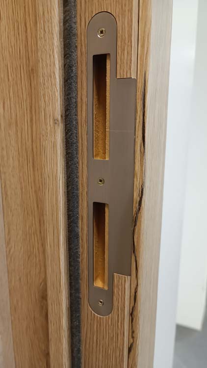 Bloc- porte âme tubulaire L 830 mm realw oak 2 panel 201.5 cm