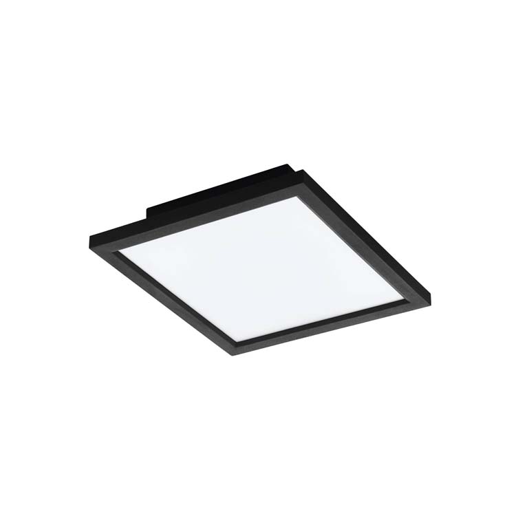 Plafonnière LED carré aluminium 300x300mm noir/blanc 1790LM incl.