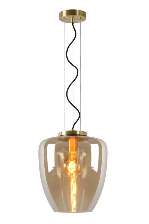 Lucide FLORIEN - Suspension - E27 - Ambre