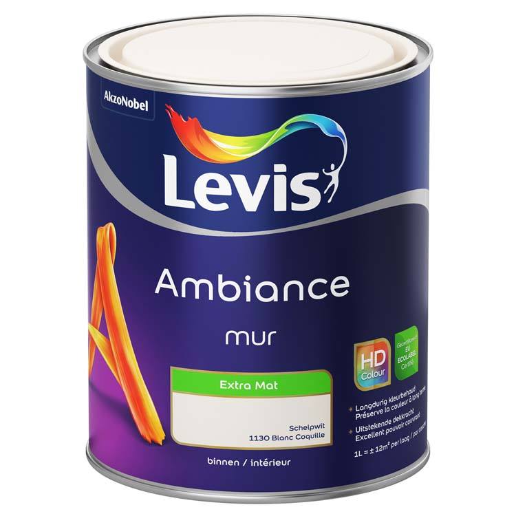 Levis Ambiance muurverf extra mat 1l schelpwit