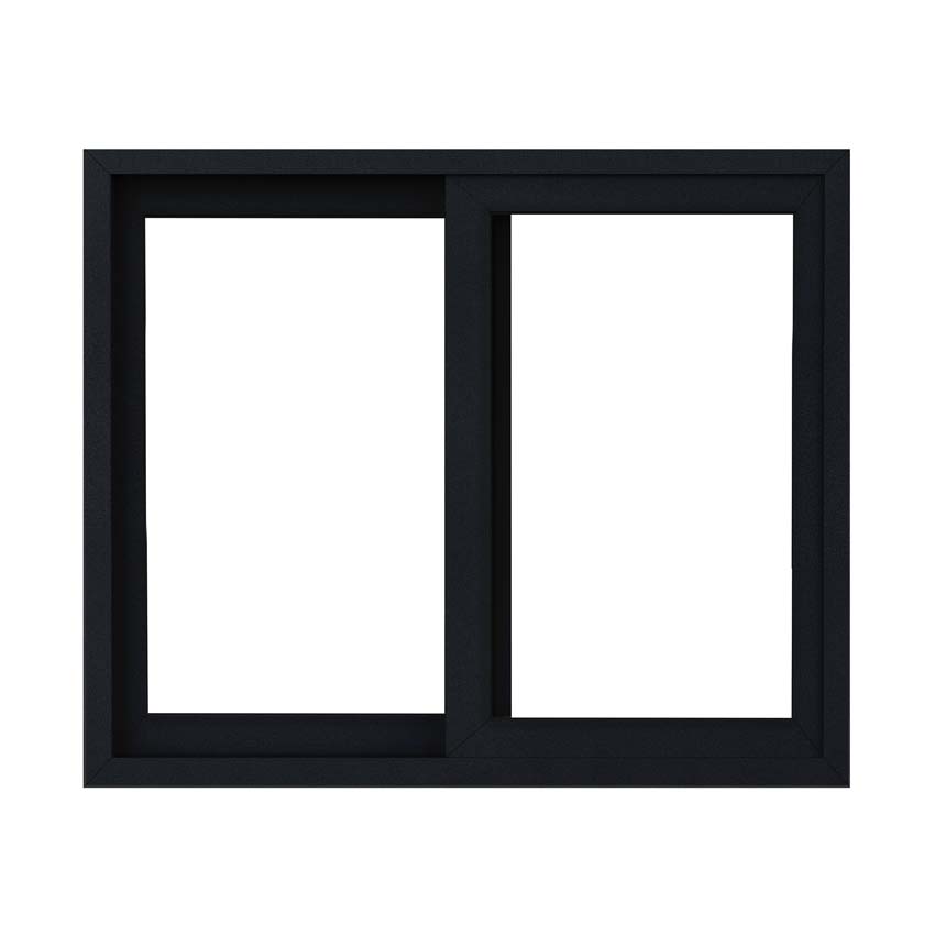 Fenêtre coulissant double PVC noir/noir L2500 x H2100mm