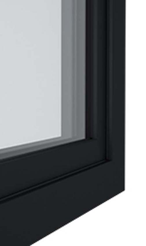 1-VAN Châssis oscillo-battant pvc Elegant noir/noir B900xH1000 mm G