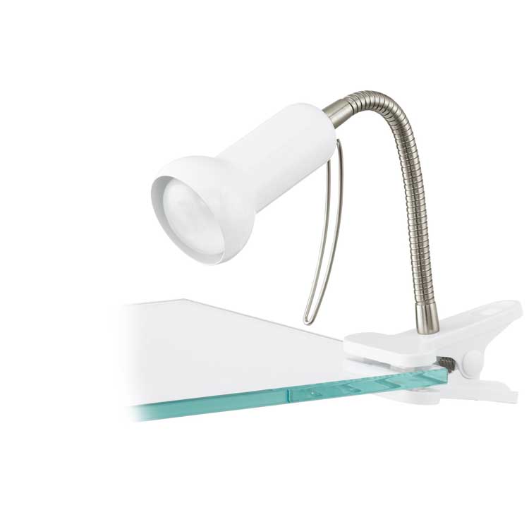 Eglo FABIO - Bureaulamp met klem -E14 - 1X40W - Wit