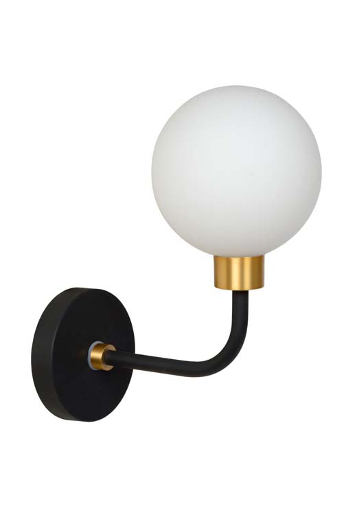 Lucide BEREND - Wandlamp Badkamer - 1xG9 - IP44 - Zwart