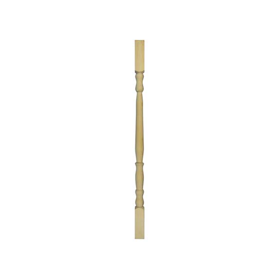 Balustre tourné en pin 920x45x45MM