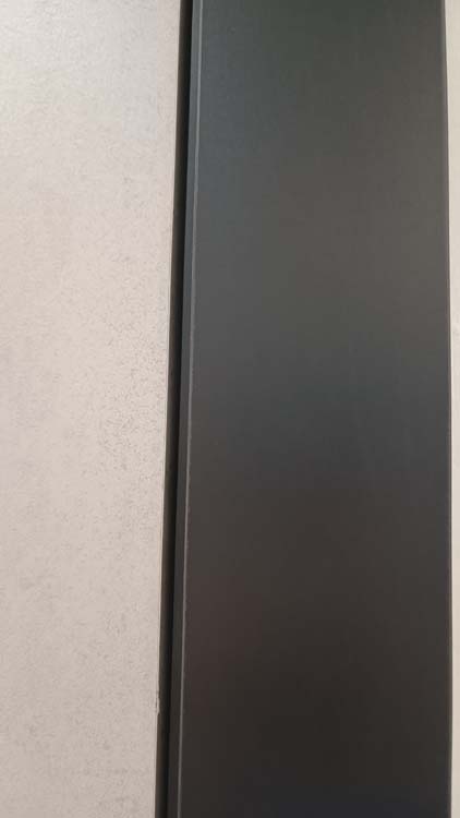 Bloc-porte fini tubulaire industr.beton 83x201.5cm+ebras.noir 16.5 cm