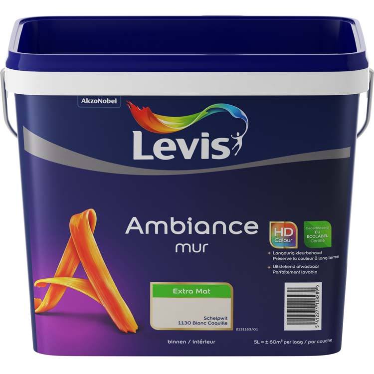 Levis Ambiance peinture murale extra mat 5l blanc coquille