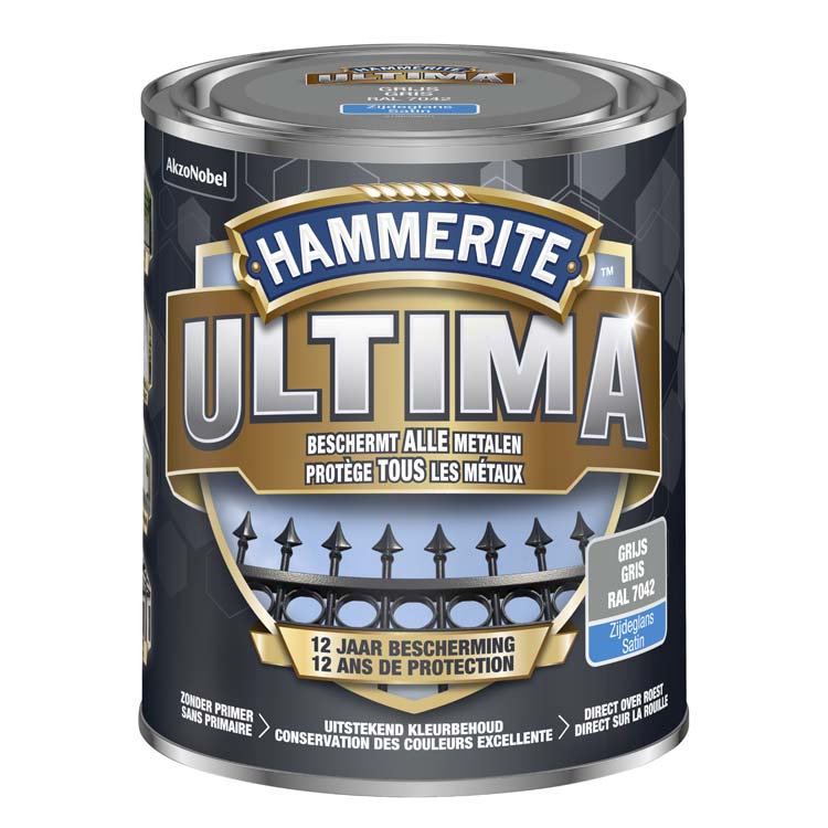 Hammerite ultima grijs zijdeglans 750ml