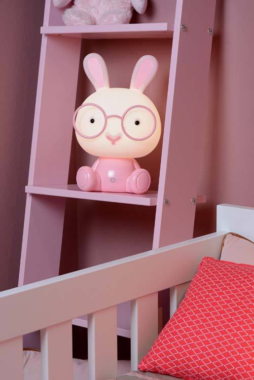 Lucide DODO Rabbit - Tafellamp Kinderkamer - Dimb. - 3 StepDim - Roze