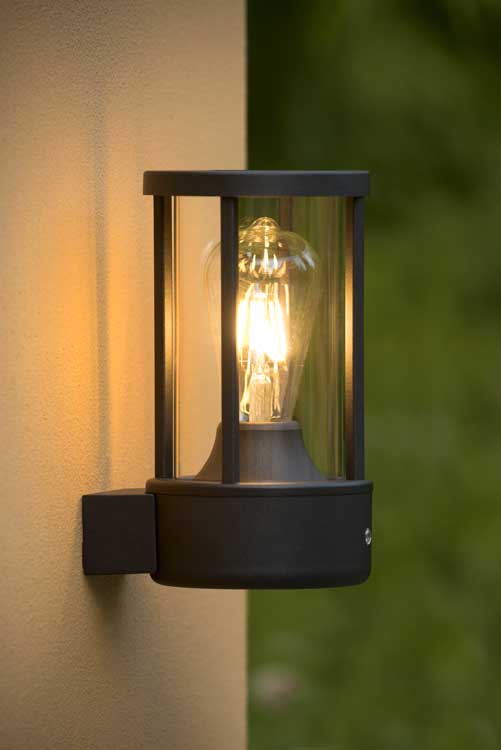 Lucide LORI - Wandlamp Buiten - E27 - IP44 - Antraciet