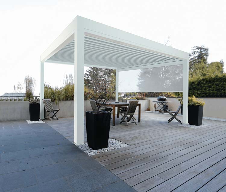 Pergola luxe Sya alu wit 400 x 341 x 266 cm