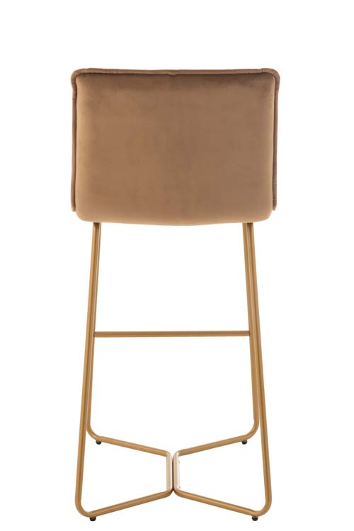 Tabouret de bar Pierre métal/textile beige 55 x 47 x 104 cm