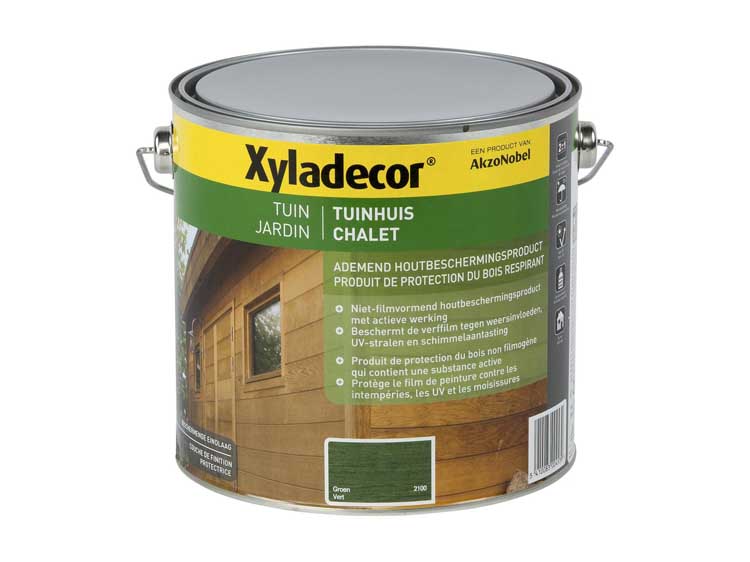 Xyladecor Tuinhuis - houtbeits - groen - 2,5L