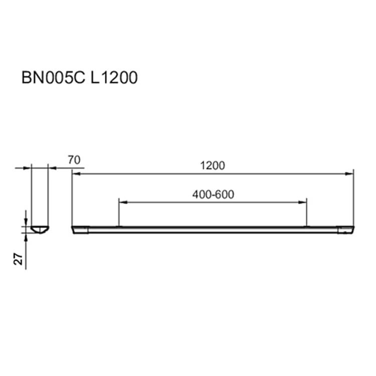 LED armatuur wit IP20 120 cm 2700 lumen 3000K