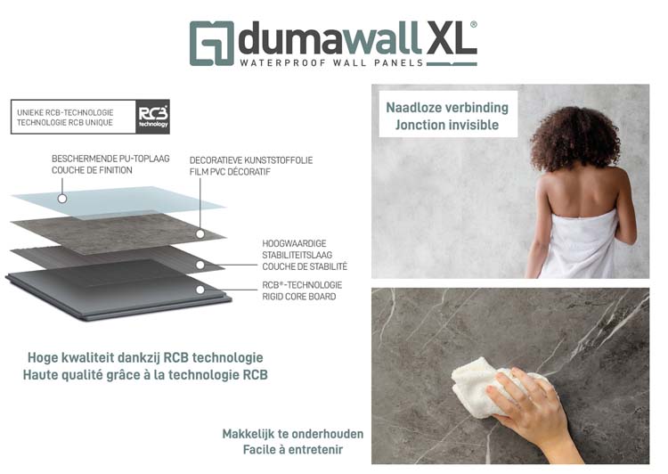 Panneau mural Dumawall XL PVC 900x2600mm Mystique