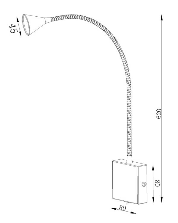 Lucide BUDDY - Bedlamp - LED - 1x3W 4000K - Wit