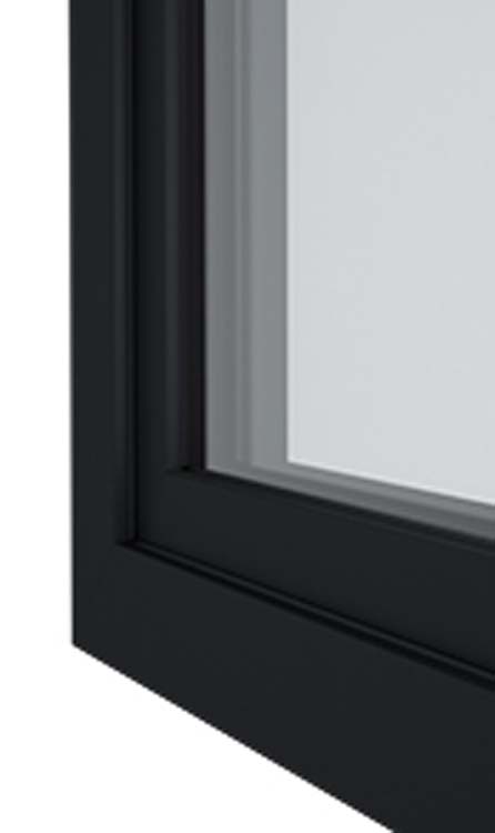 1-VAN Châssis oscillo-battant pvc Elegant noir/noir B500xH600 mm G