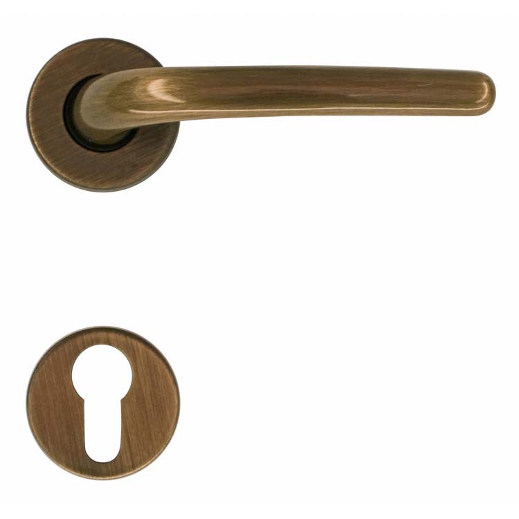 Poignée de porte ancona bronze rosace cylindre