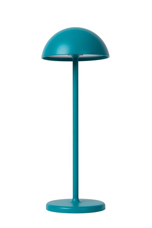 Lucide JOY - Lampe de table Extérieur Rechargeable - Batterie - Ø 12 cm - LED Dim. - 1x1,5W 3000K - IP54 - Turquoise