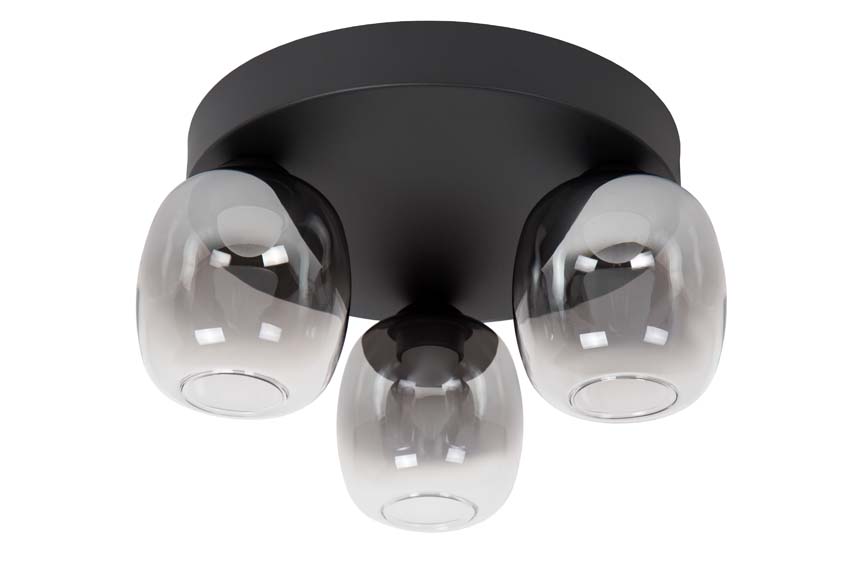 Lucide TAMINO - Plafonnier - LED Dim. - 3x5,6W 3000K - Noir