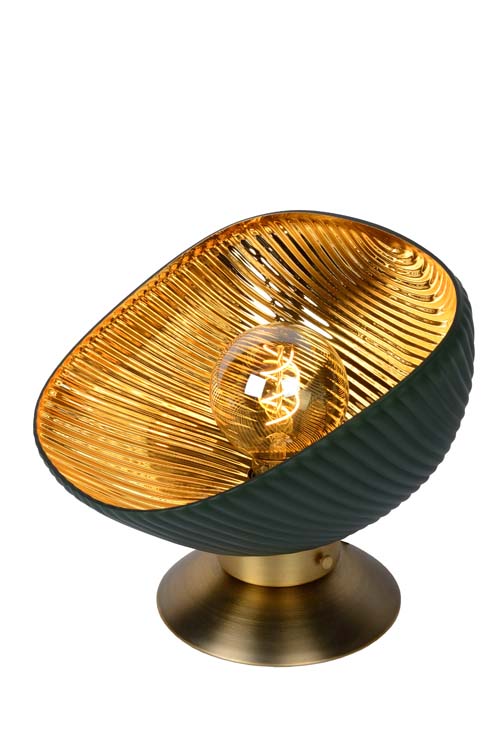 Lampe de table vert/or h26cm excl lampe LED possible