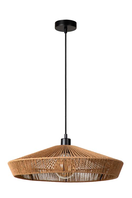 Lucide YUNKAI - Suspension - Ø 50 cm - 1xE27 - Bois clair