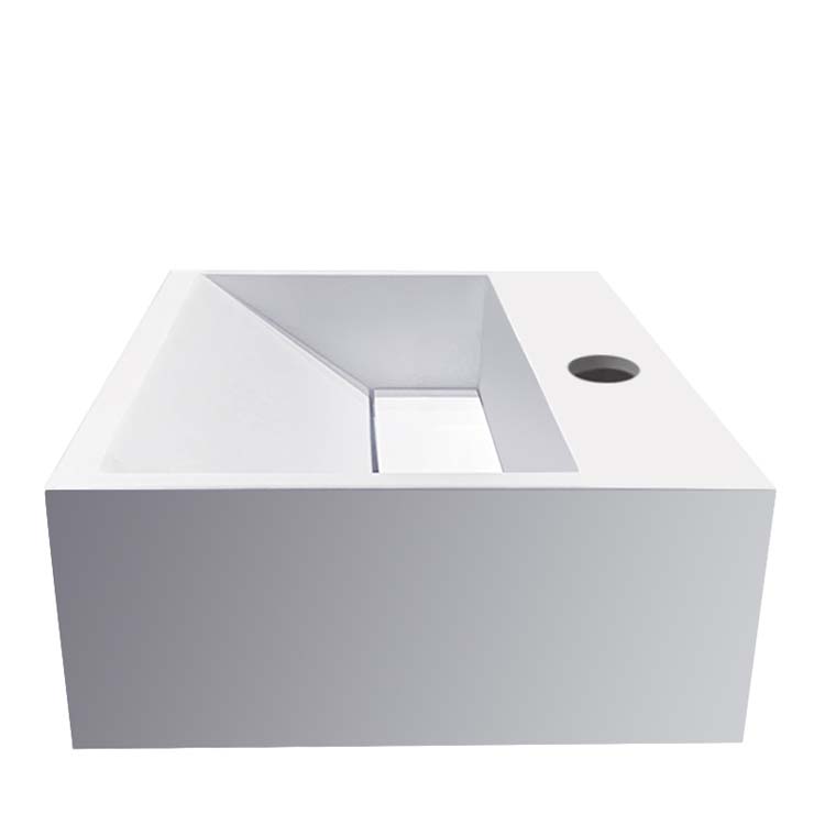 Lave-mains Kamila 30x28x12,5cm blanc solid surface