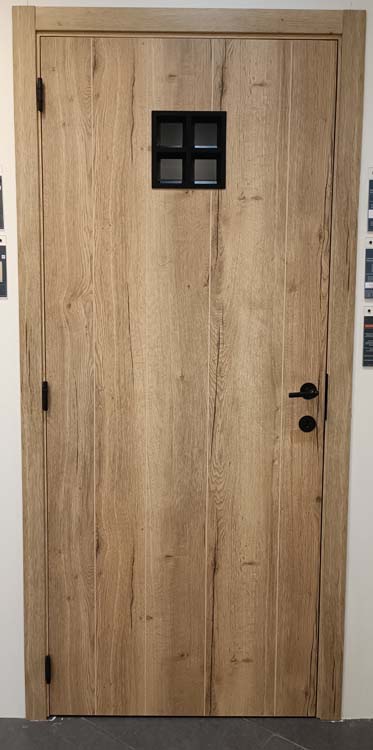 Bloc-porte âme tubulaire L 730mm rw oak planches 4500 verre mat201.5cm