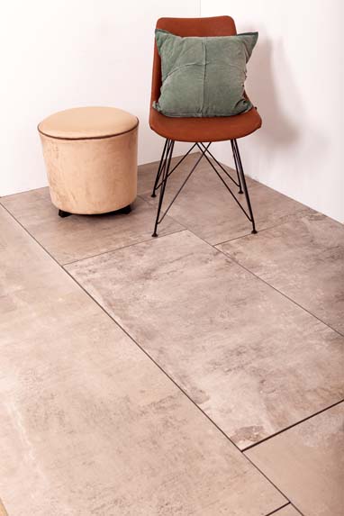 Carrelage Okina ciment gris 60x120x1cm