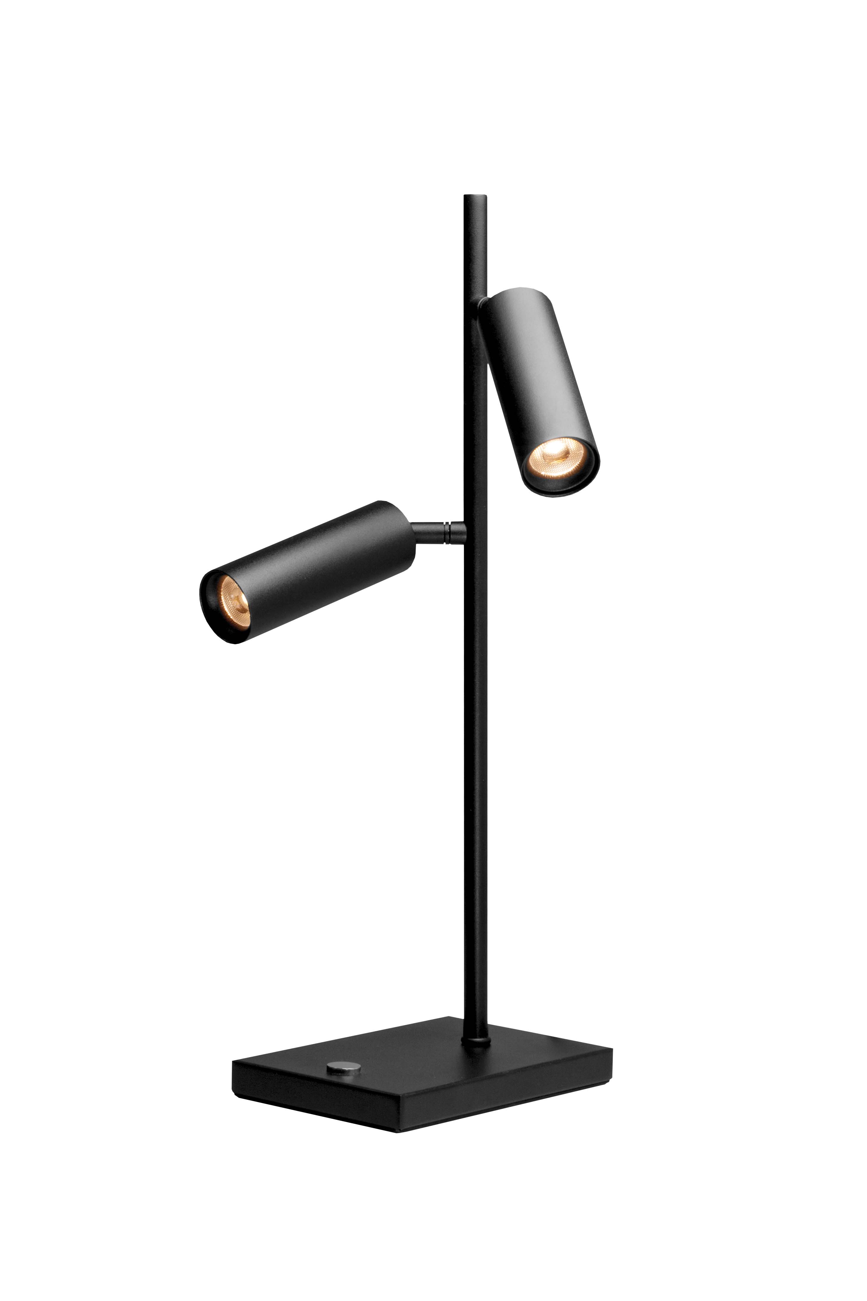 Lampe de table noir 2 x 4W 2700K 640 lumen