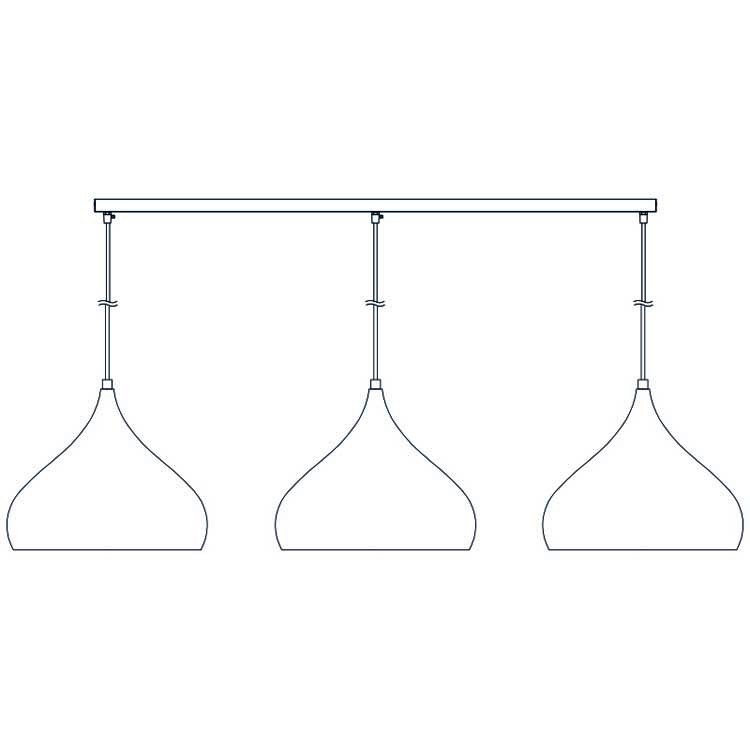 Accessoire 120CM blanc 3X base pour Suspension