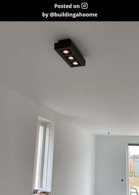 Lucide XIRAX - Spot plafond - LED Dim to warm - GU10 - 3x5W 2200K/3000K - Noir