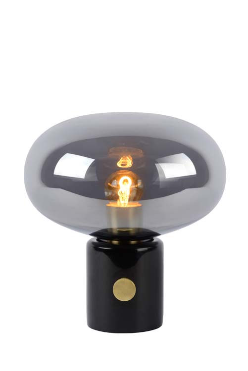 Lampe de table ovale - Ø 23 cm - E27 - Fumé