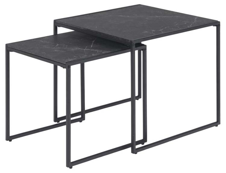 Table d'appoint Tifany noir set de 2