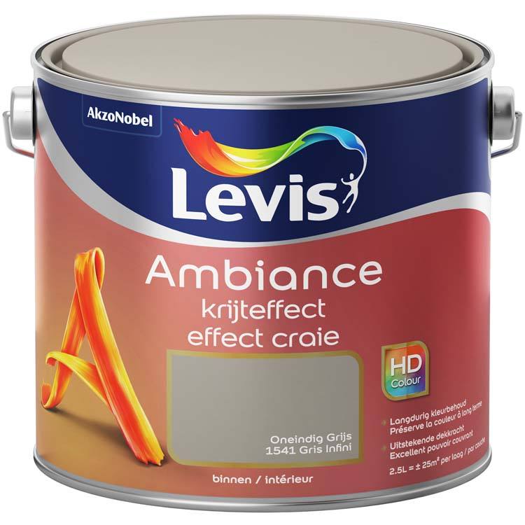 Levis peinture Ambiance effet craie 2,5l gris infini