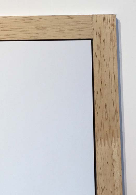 Verfblokdeur compleet 68cm zilver+blokkader in rubberwood 40cm rechts