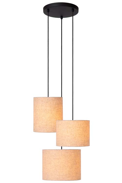 Lucide MAYA - Hanglamp - Ø 46 cm - 3xE27 - Beige