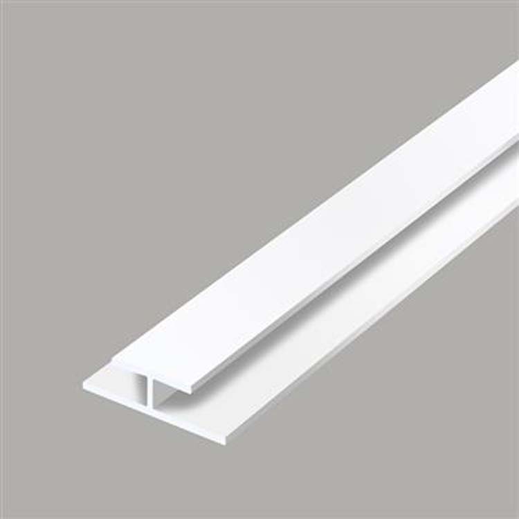 H profil pvc blanc pour pvc carrelage 27x4x15x2600mm épaisseur 1 mm