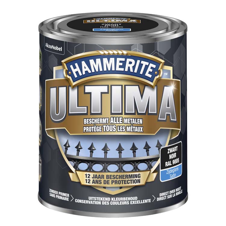 Hammerite ultima noir satiné brillant 750ml