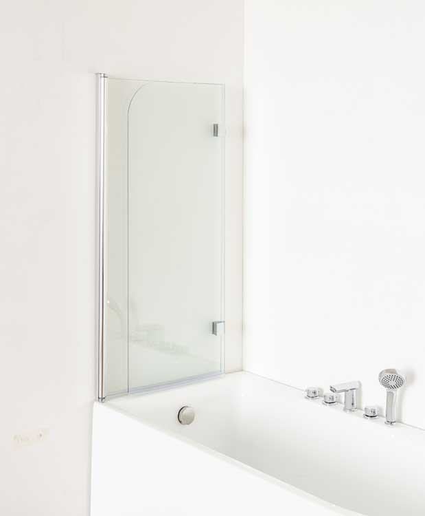 Paroi de baignoire Asher 130x120cm chrome