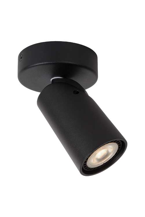 Lucide XYRUS - Spot plafond - Ø 9 cm - LED Dim to warm - GU10 - 1x5W 3000K/2200K - Noir