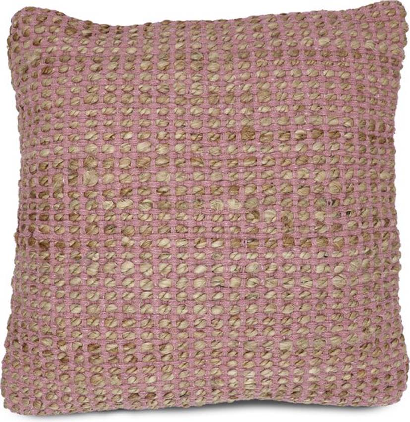 Kussen Bombay cube pink/naturel 45x45cm