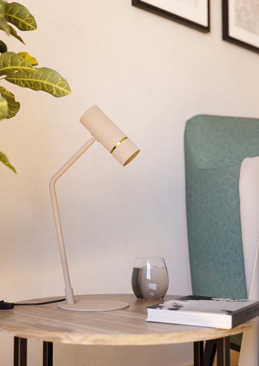 Lampe de table sable incl LED lampe 345 lumes