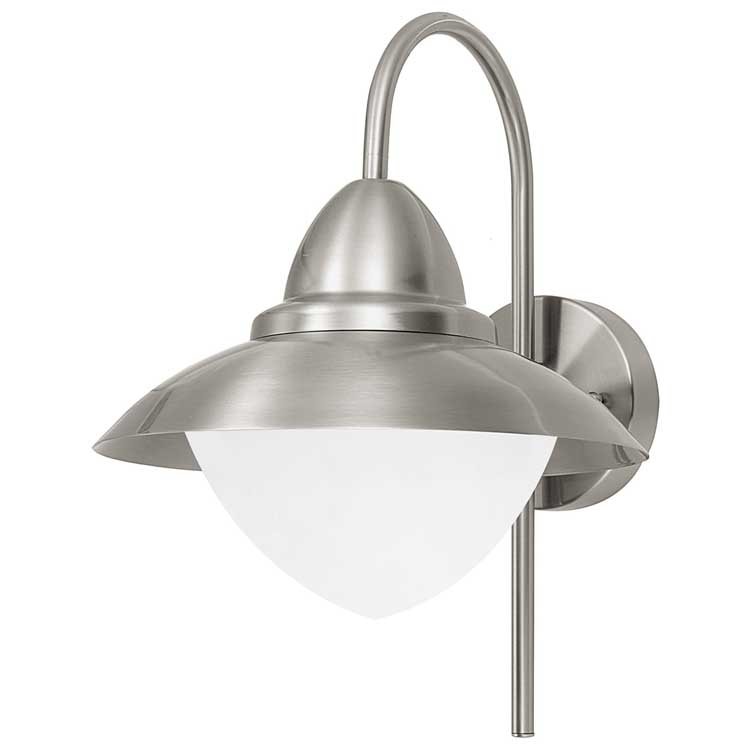 Eglo SIDNEY - Wandlamp buiten - E27 - 1X60W - Inox