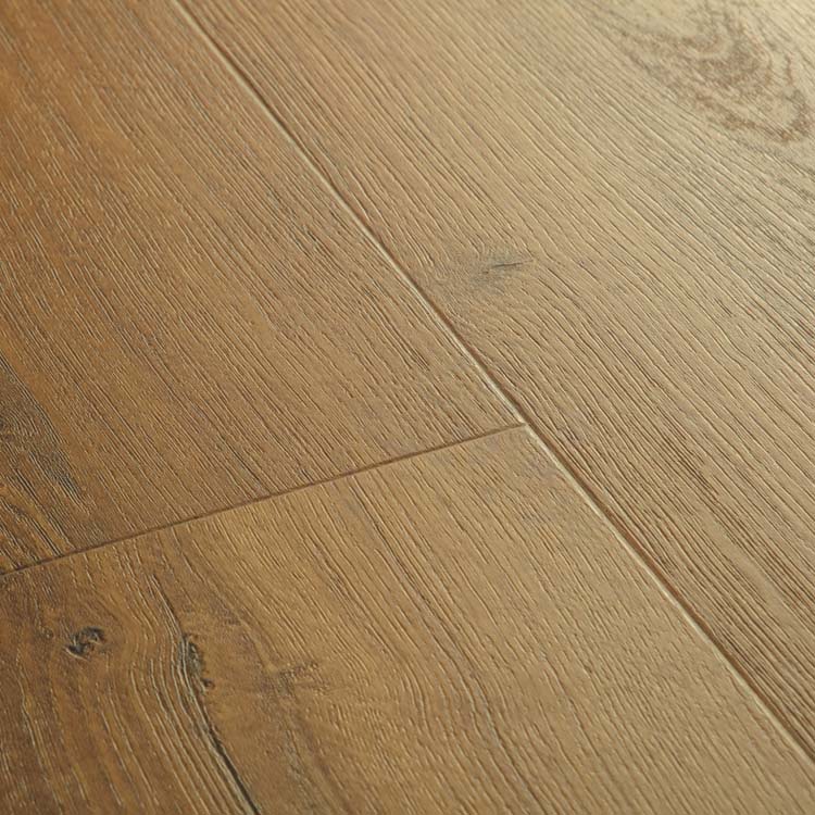 Vinyle Quick-step bloom medium planks 6mm chêne caramel ramageux brun foncé