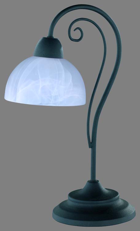 Lampe de table marron/verre excl lampe LED possible H40cm