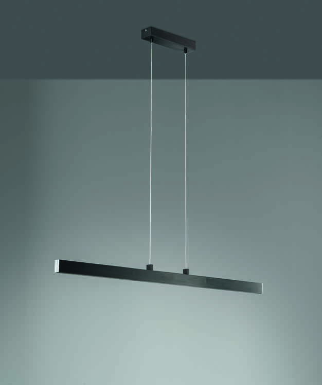 Suspension 1x LED 24W - Anthracite - Verre acryl