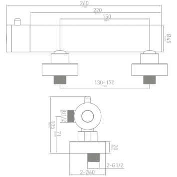 Douchekraan Go by Van Marcke thermostatisch